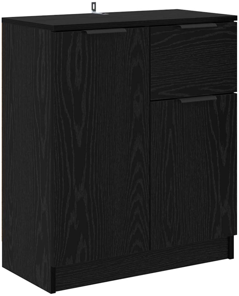 vidaXL Sideboard Schwarz Eichen-Optik 60 x 30 x 70 cm Holzwerkstoff 880775 Bild 1