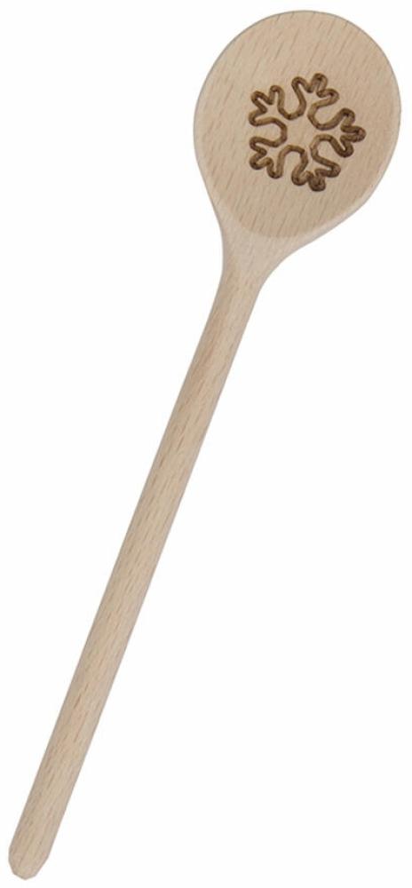 Städter Kochlöffel Schneeflocke Rund, Koch Löffel, Rührlöffel, Küchenlöffel, Küchenhelfer, Holz, 16 cm, 815124 Bild 1