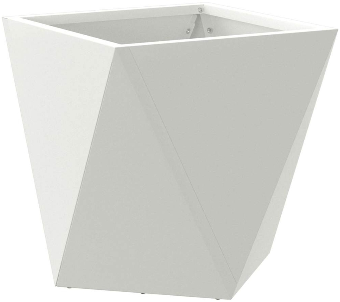vidaXL Pflanzkübel Weiß 30 x 30 x 30 cm Stahl 883810 Bild 1