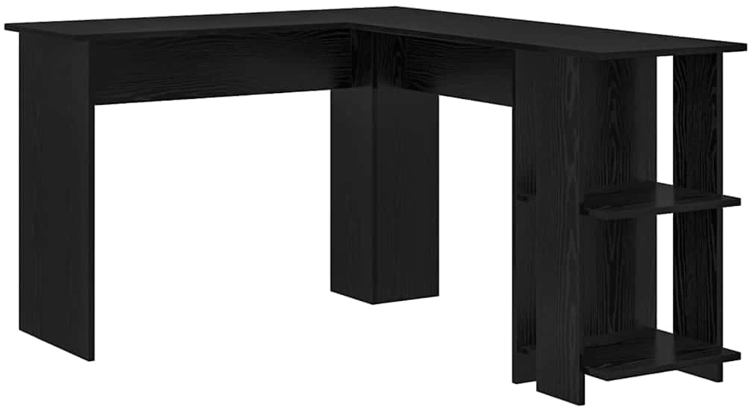 vidaXL Eck-Schreibtisch Schwarz Eichen-Optik 140 x 113,5 x 75 cm 869555 Bild 1