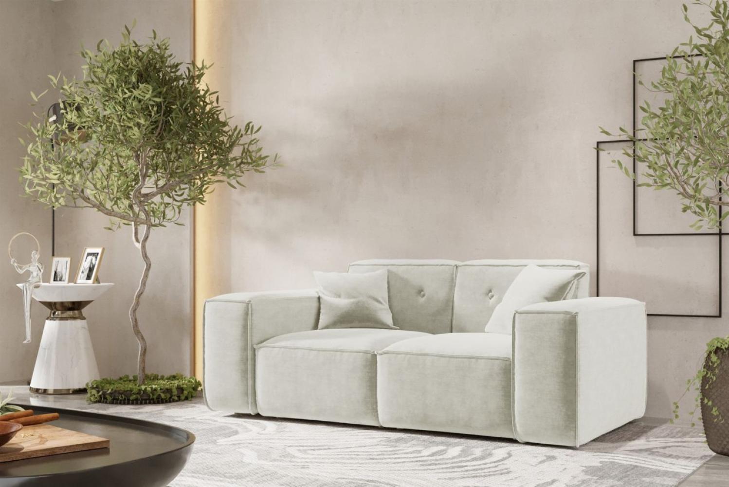 Sofa Designersofa CESINA 2-Sitzer in Stoff Perfect Harmony Cremeweiß Bild 1