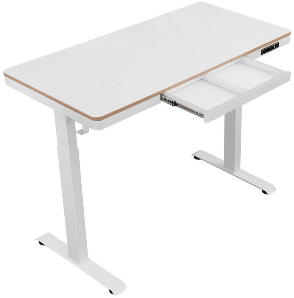 Welikera Schreibtisch Höhenverstellbarer Schreibtisch Elektrisch,Tischplatte 120x60cm (Glastischplatte/Plattentischplatte optional), Höhenverstellbar, mit Schubladen, elektrisch Bild 1