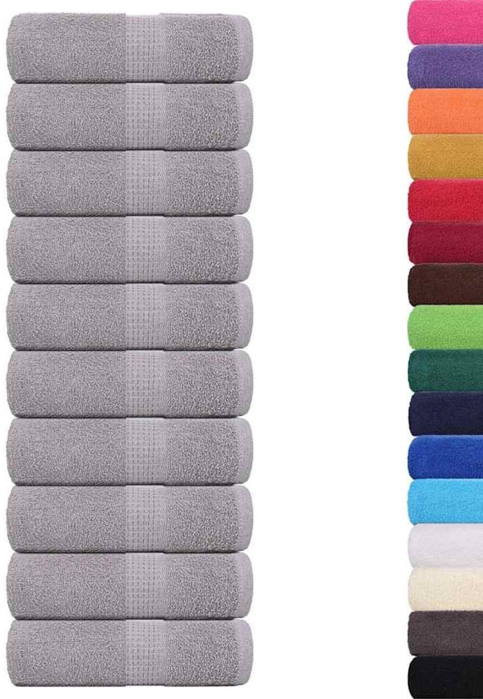 vidaXL Gästetücher FROGN 10 Stk. Grau 30x50 cm 360 g/m² 136829 Bild 1