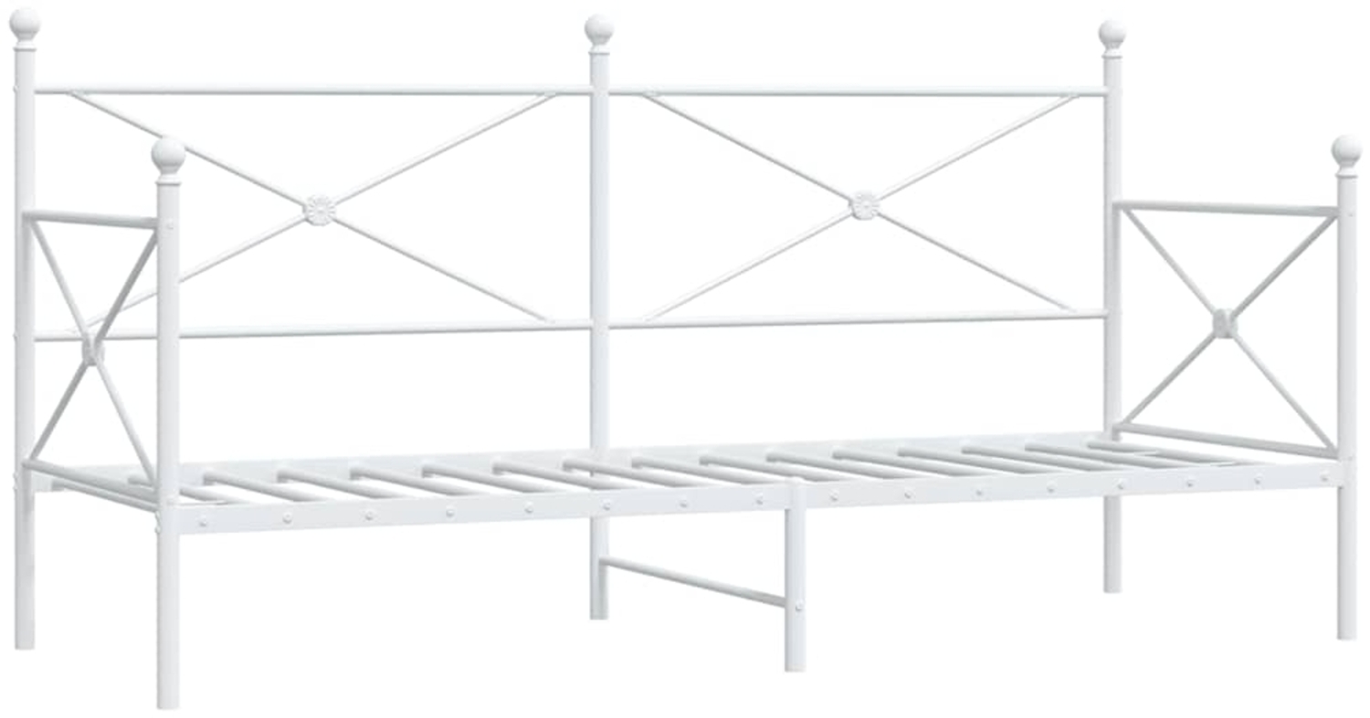 vidaXL Tagesbett ohne Matratze Weiß 80x200 cm Stahl 4104680 Bild 1