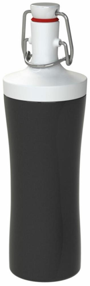 Koziol Plopp To Go Trinkflasche, Trink Flasche, Outdoorflasche, Getränkflasche, Wasserflasche, Kunststoff, Cosmos Black / Cotton White, 25. 3 cm, 3796499 Bild 1