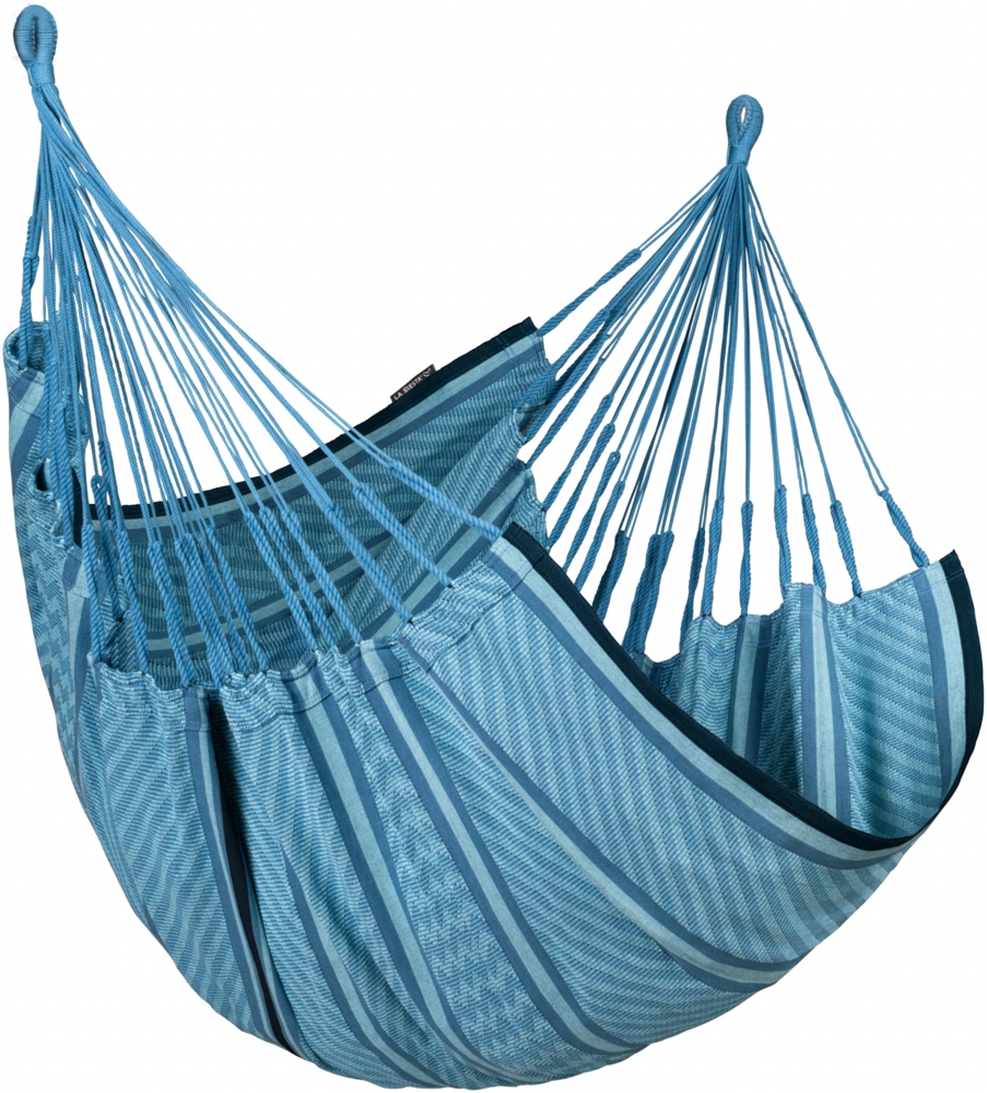 Cumbia Organic Blue Zebra - Sitzteil aus Bio-Baumwolle für Gestell Udine Blau Bild 1