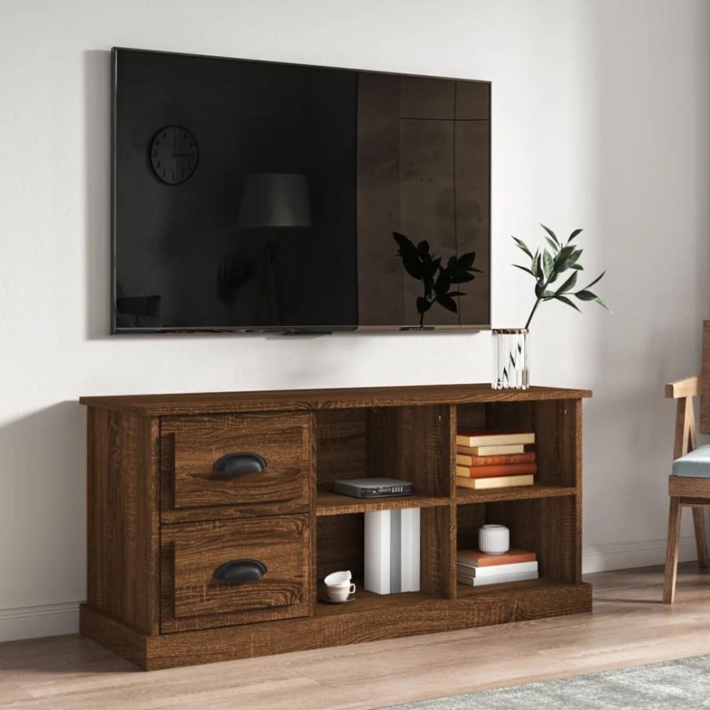 vidaXL TV-Schrank Braun Eichen-Optik 102x35,5x47,5 cm Holzwerkstoff 816183 Bild 1