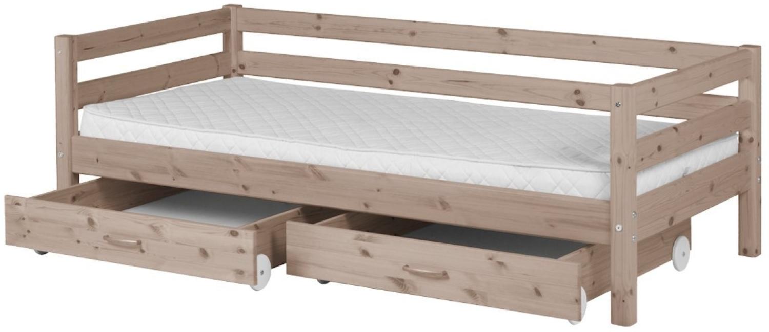 Flexa 'Classic' Einzelbett 90x190 cm, inkl. 2 Schubladen, terra Bild 1