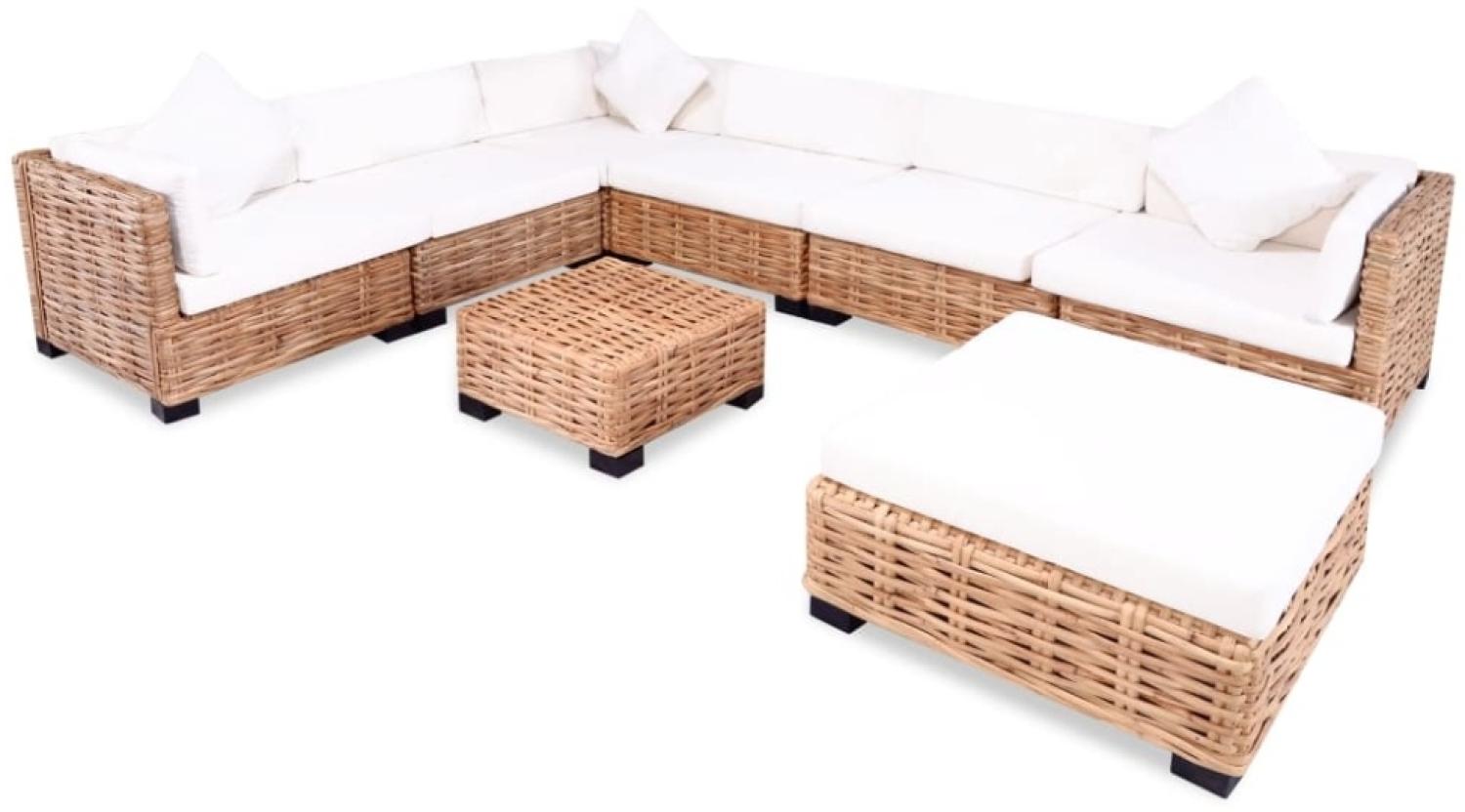 vidaXL Sofagarnitur 27-tlg. Natürliches Rattan 244623 Bild 1