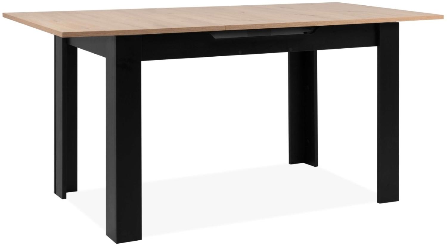 finori Auszugstisch Birmingham 125 - 165 cm Artisan Oak / schwarz Bild 1