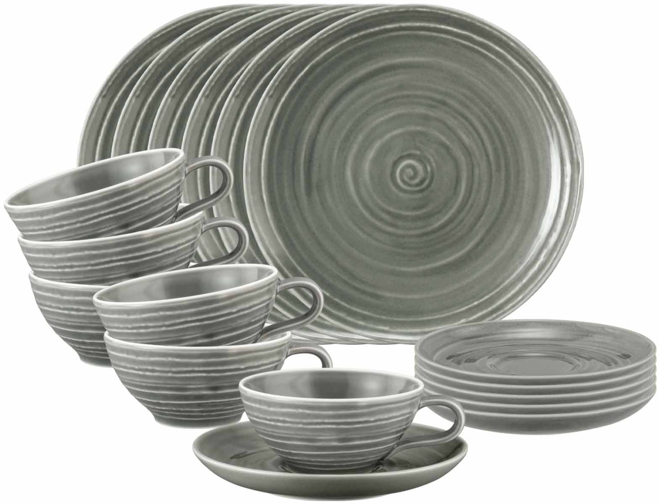 Seltmann Weiden Terra Teeservice 18-teilig - Perlgrau Bild 1