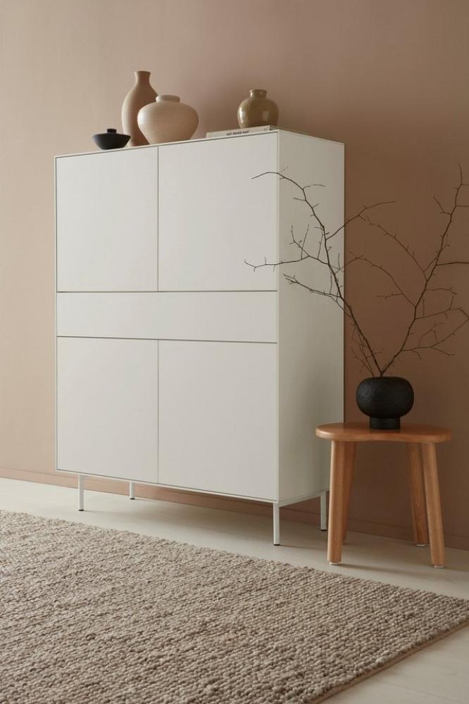 LeGer Home by Lena Gercke Highboard Essentials, Höhe: 144cm, MDF lackiert, Push-to-open-Funktion Bild 1