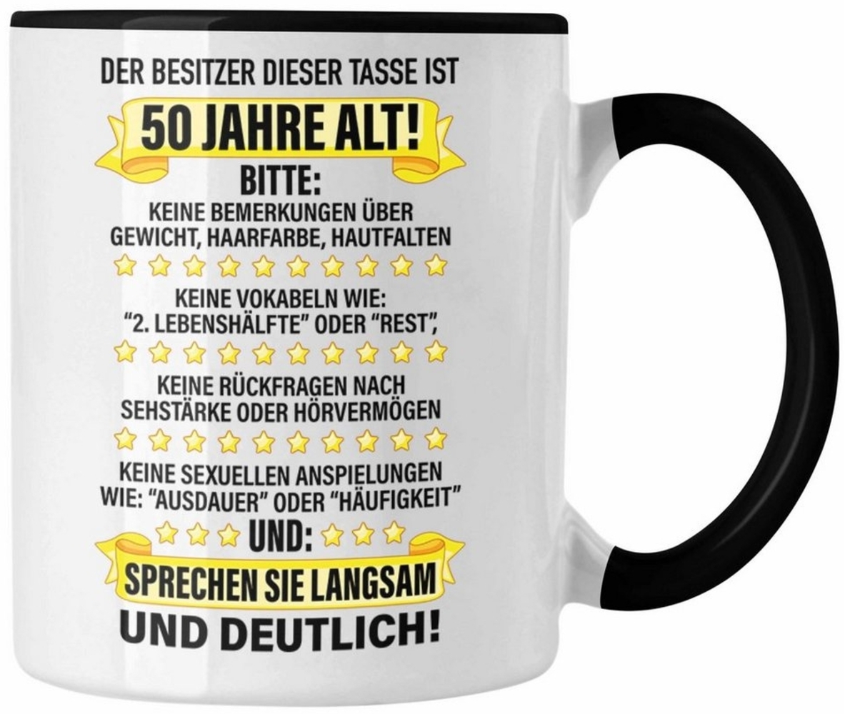 Trendation Tasse Trendation - 50. Geburtstag Männer Tasse Geschenk Geschenkidee 50er Geburtstag Spruch Perfektion Vater Papa Lustiger Spruch Witzig Bild 1