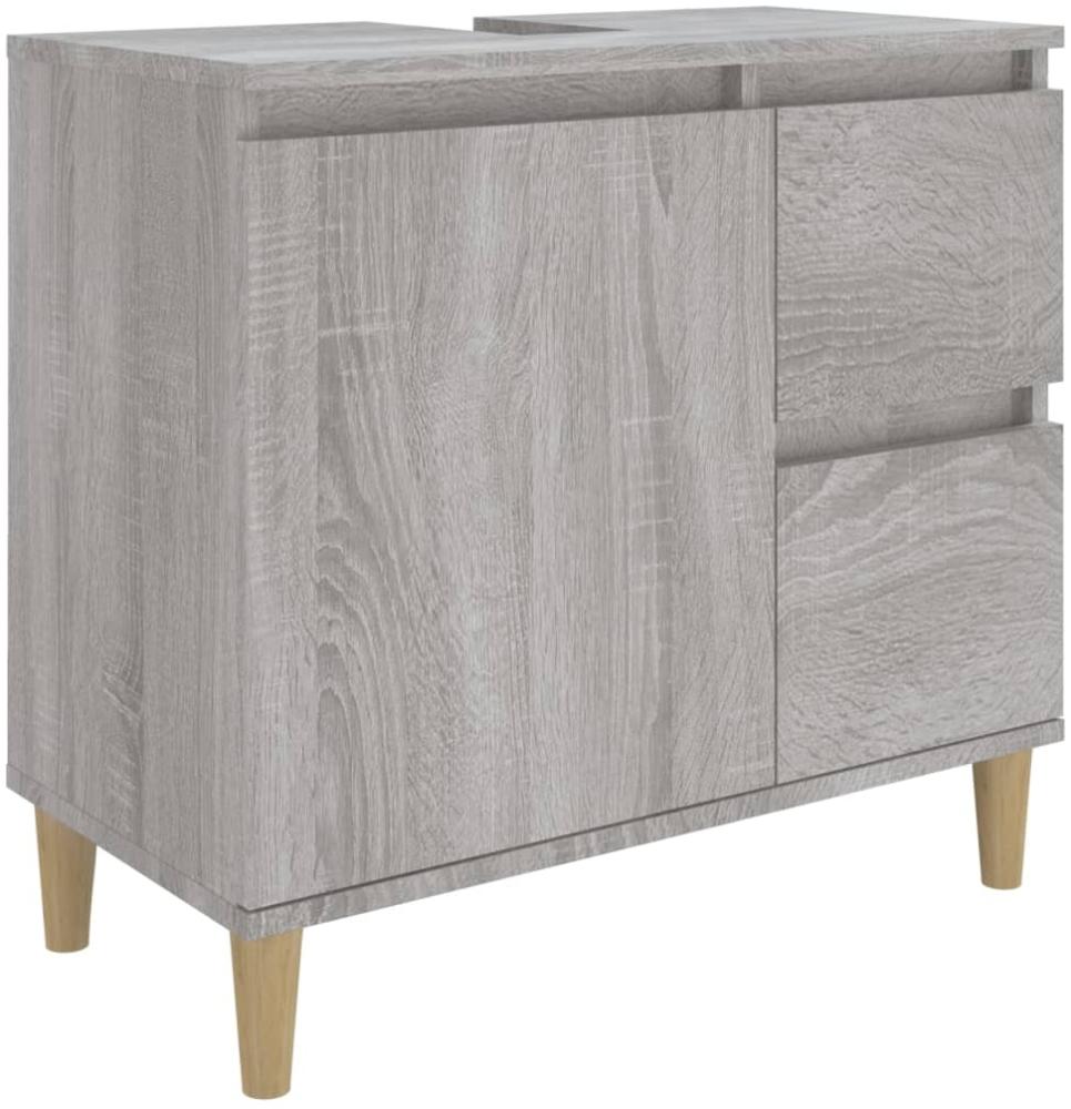 vidaXL Badschrank Grau Sonoma 65x33x60 cm Holzwerkstoff 819826 Bild 1