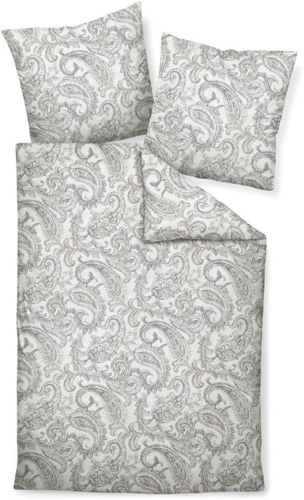 Janine Biber Bettwäsche Davos 135x200 Paisley braun grau sand 65152-08 Bild 1