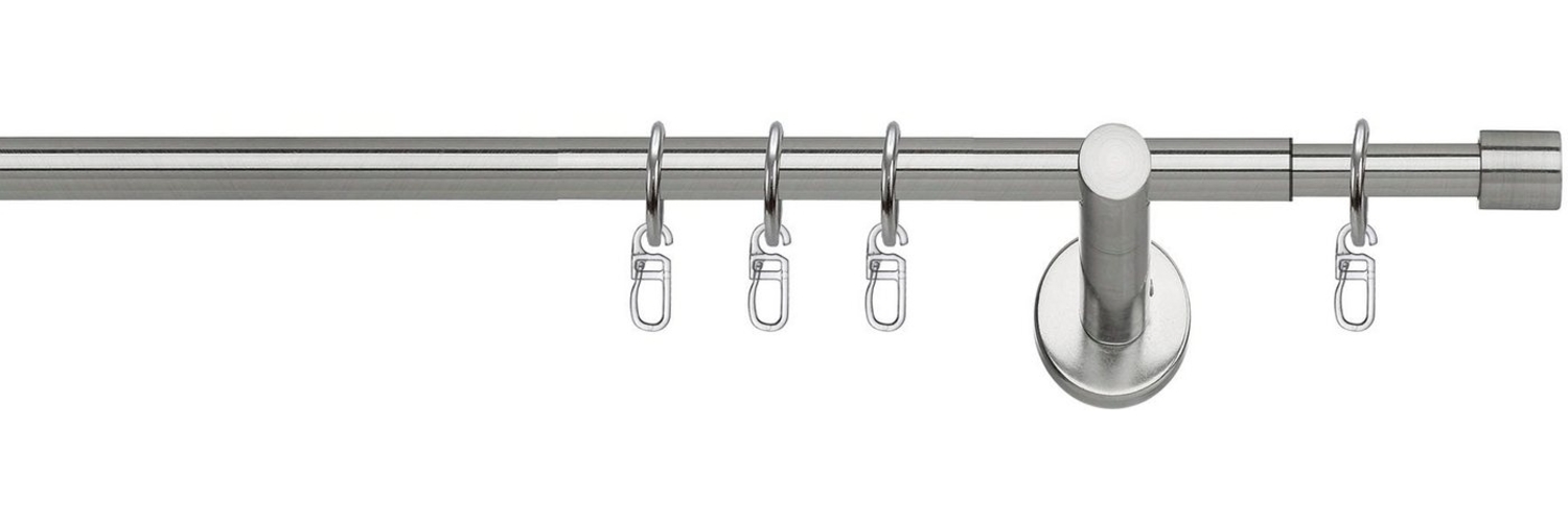 indeko Gardinenstange Andrax, Ø 20 mm, 1-läufig, ausziehbar, verschraubt, Aluminium, stufenlos verstellbare Teleskopstange Bild 1
