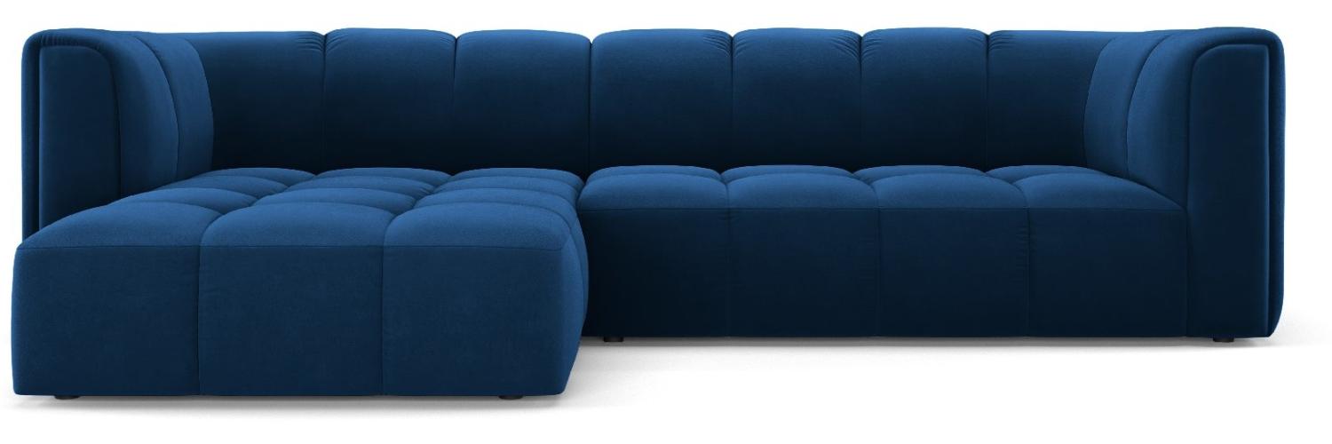 Micadoni Modulares Ecksofa Serena 3-Sitzer Links Samtstoff Königsblau Bild 1