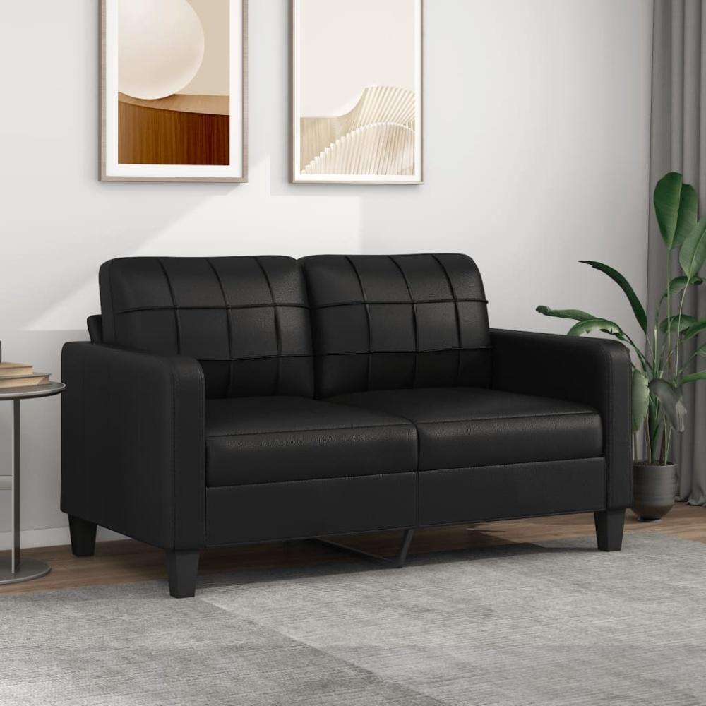 vidaXL 2-Sitzer-Sofa Schwarz 140 cm Kunstleder 359117 Bild 1