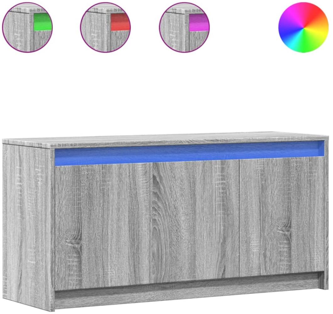 vidaXL TV-Schrank mit LED-Beleuchtung Grau Sonoma 100x34x50 cm 852213 Bild 1