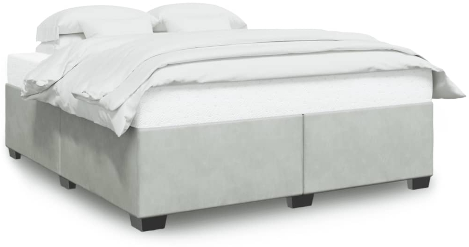 vidaXL Bettgestell ohne Matratze Hellgrau 200x200 cm Samt 3284655 Bild 1