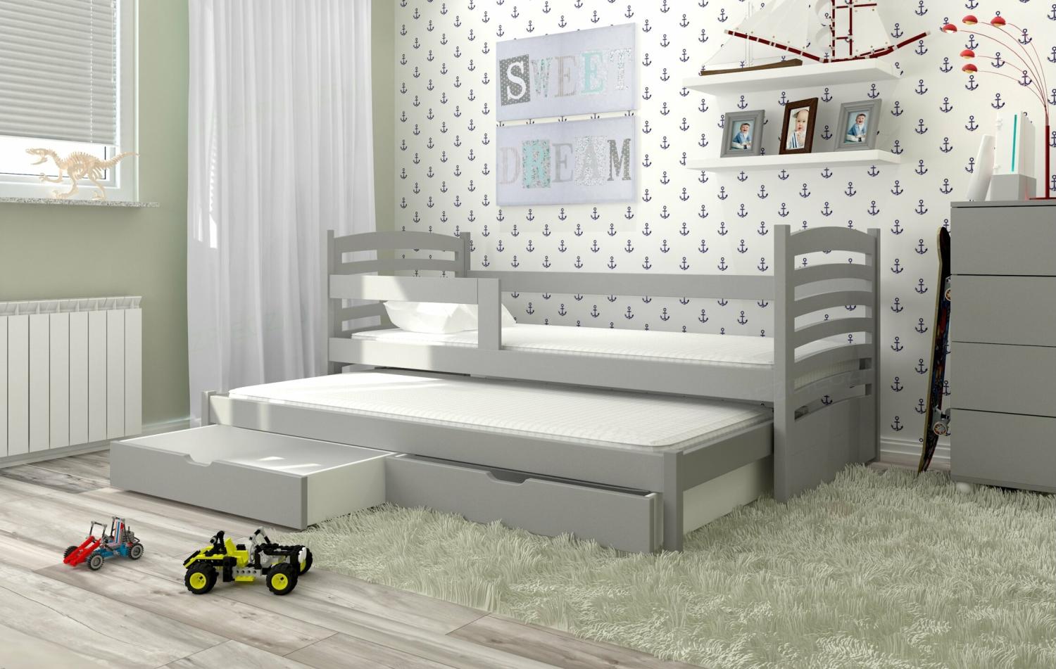 Stylefy Basko Funktionsbett Kiefer Grau Bild 1