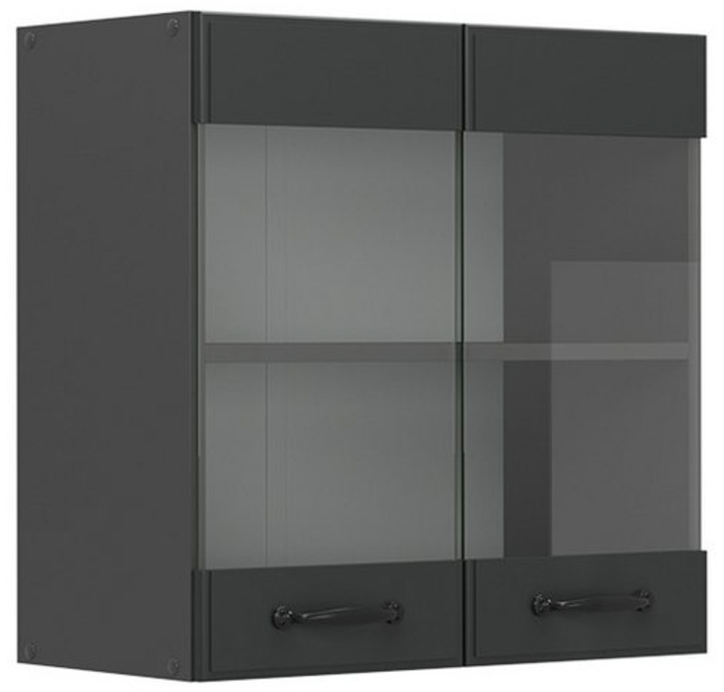 Küchenglasschrank R-Line Anthrazit Landhaus 60 cm Vicco Bild 1