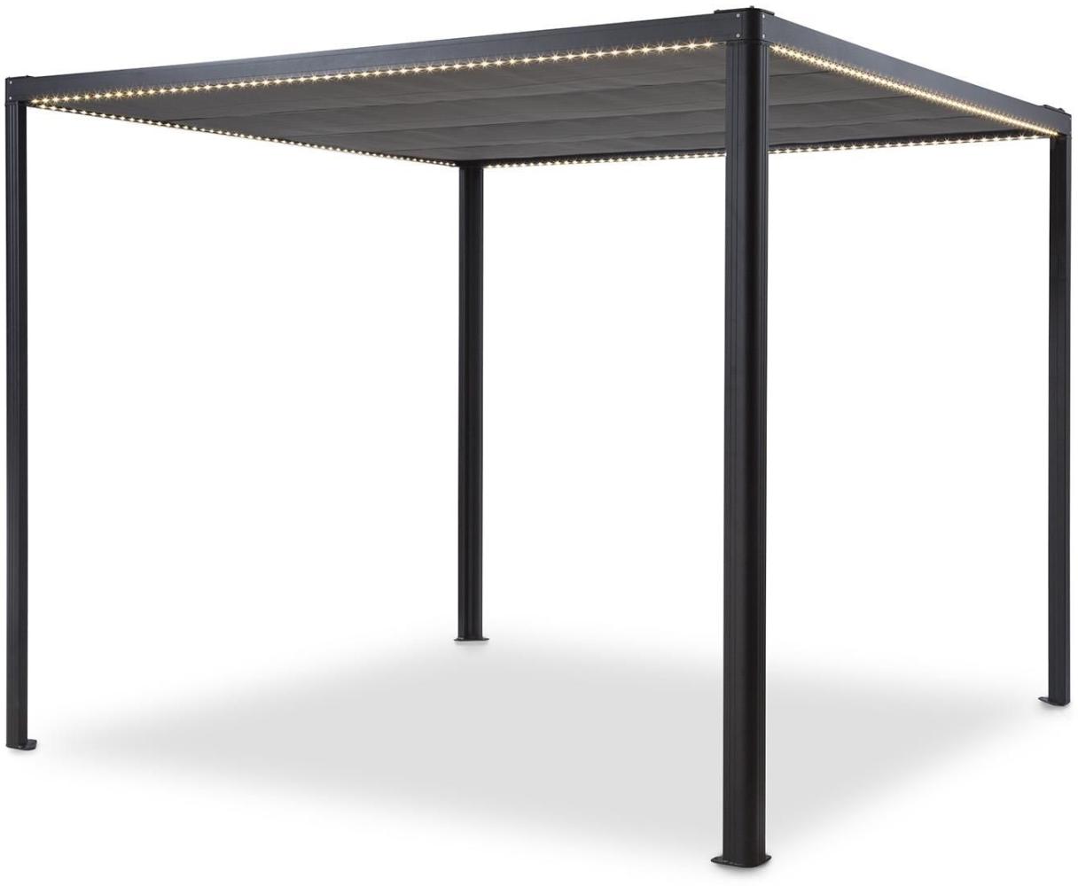 Pantheon RemoteShade Ambient Pavillon Motor-Dach 3x3 m LED-Licht PE Schwarz Bild 1