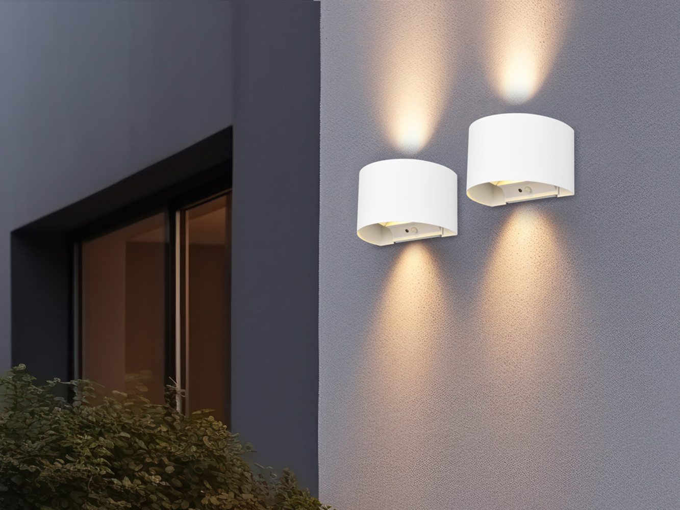 2er SET Akku Wandleuchte mit Bewegungsmelder für Innen & Außen, zum Kleben Bild 1