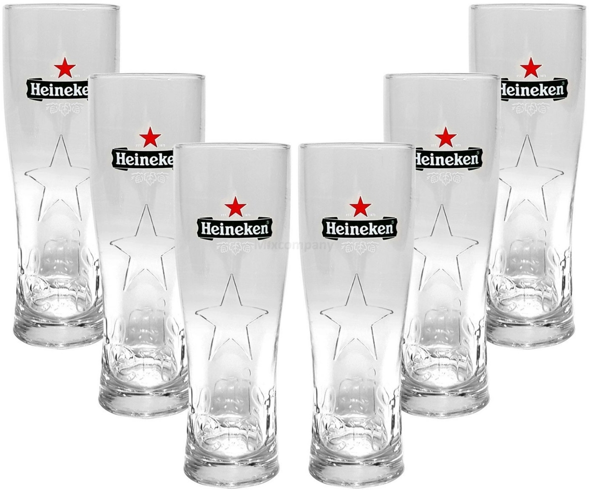 Heineken Bier 0,25 Glas Gläser Set - 6x Gläser 0,25 GEEICHT Champions League Bild 1