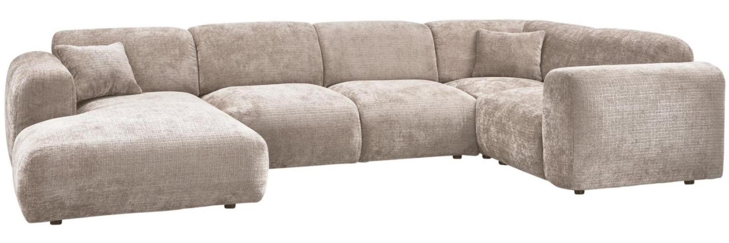 Ecksofa Cloud aus Chenille-Stoff Rechts, Natur Bild 1