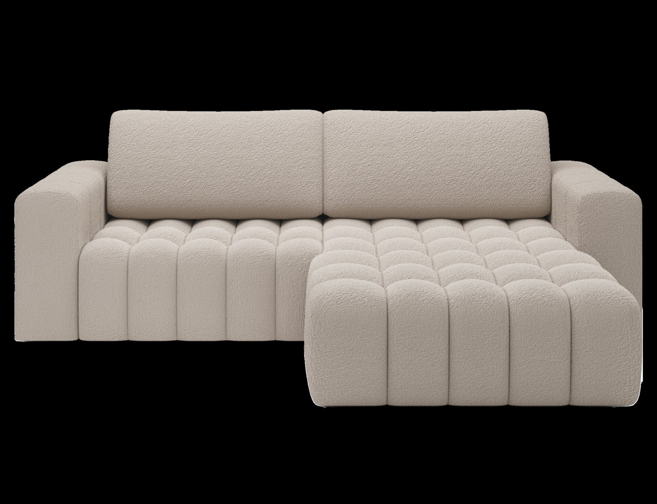 Eltap 'Bonett' Ecksofa mit Schlaffunktion, 92 x 175 x 250 cm, Taupe, Rechts Bild 1