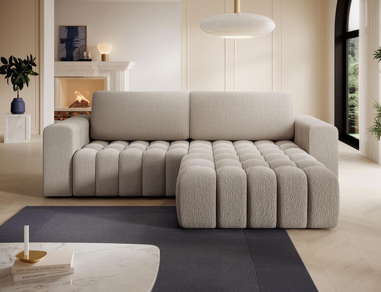 Eltap 'Bonett' Ecksofa mit Schlaffunktion, 92 x 175 x 250 cm, Taupe, Rechts Bild 1