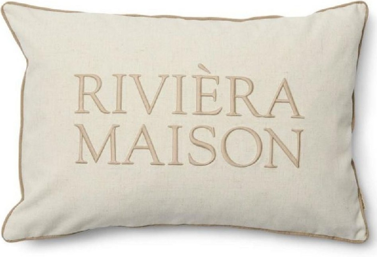 Rivièra Maison Kissenhülle Kissenhülle RM Samone Pillow Cover Beige (65x45cm) Bild 1