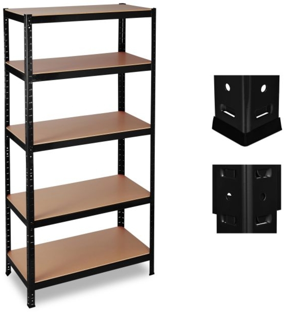 Schwerlastregal 180 x 90 x 60 in Schwarz Bild 1