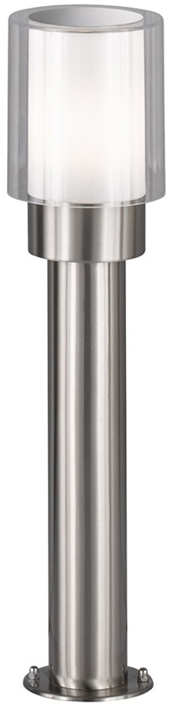 Stehleuchte, Edelstahl, silber, weiß, H 50 cm Bild 1