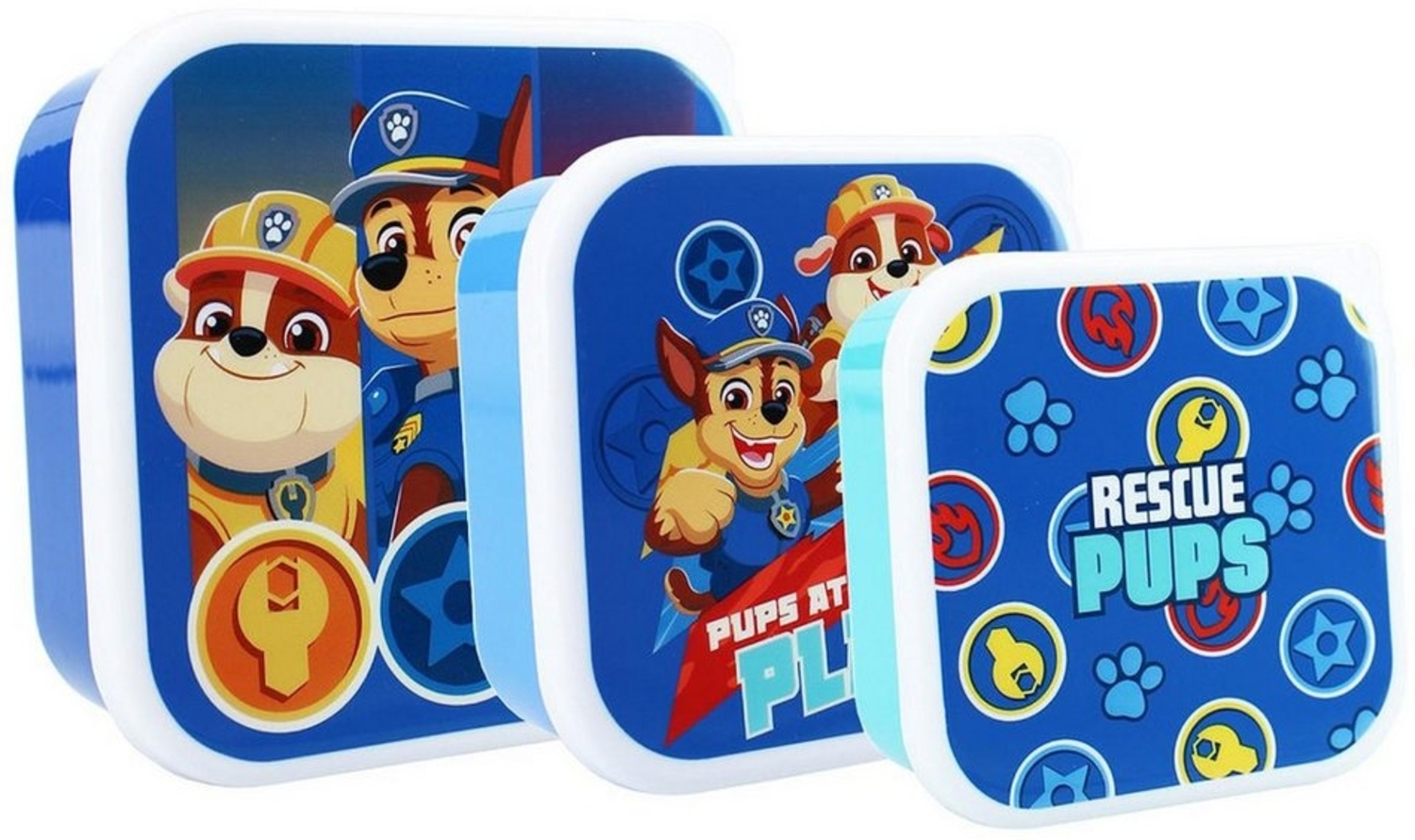 PAW Patrol Snackbox 3-in-1 – Brotdose Lunchbox Set für Schule & Kindergarten Bild 1