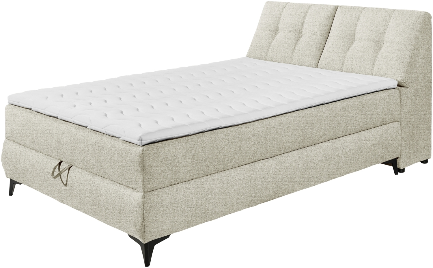 Boxbett >ATLANTIS 6< 140x200 cm Liegefläche, Bezug Ivory - 145x102x240cm (BxHxT) Bild 1