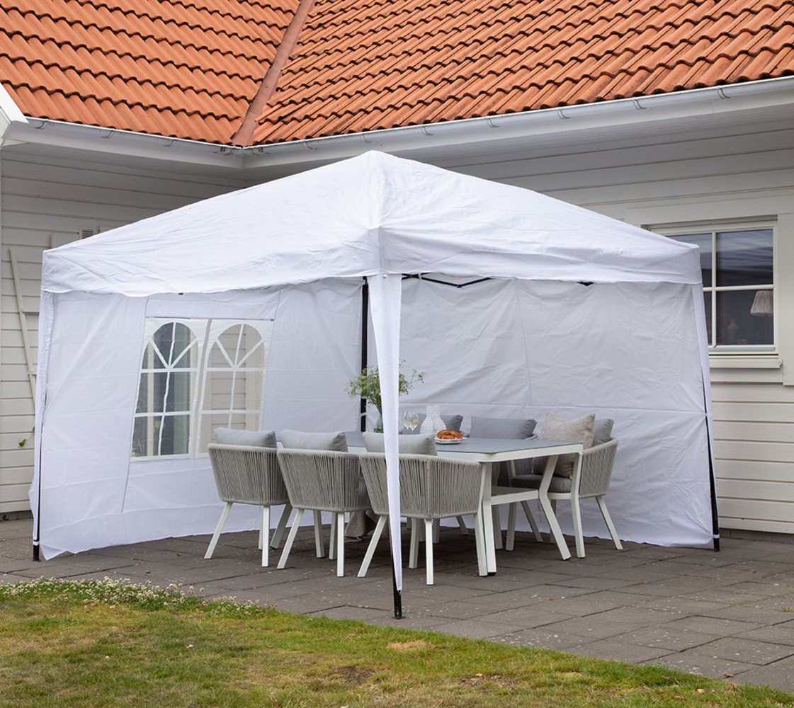 VENTURE HOME Faltpavillon Easy Up | Pop Up Pavillon | Weiß | 295x295x250 cm Bild 1