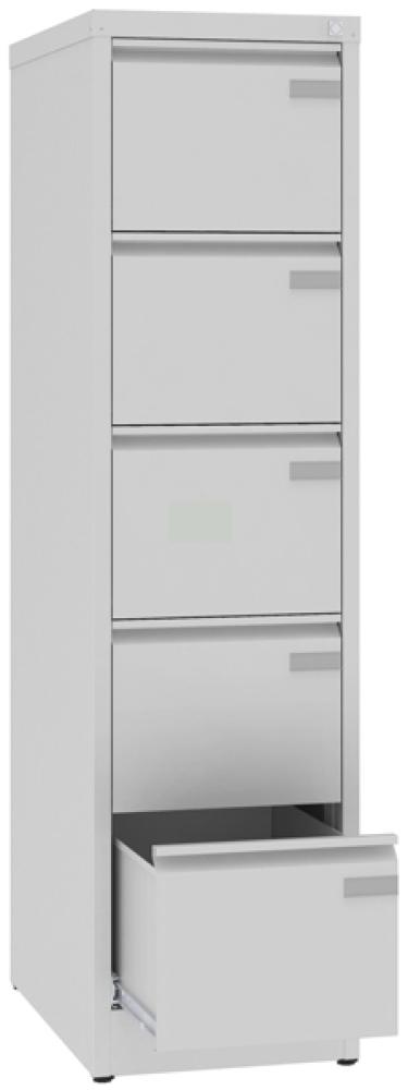 ASM Aktenschrank Tiefe 630mm 5 Schubladen RAL7035 Bild 1