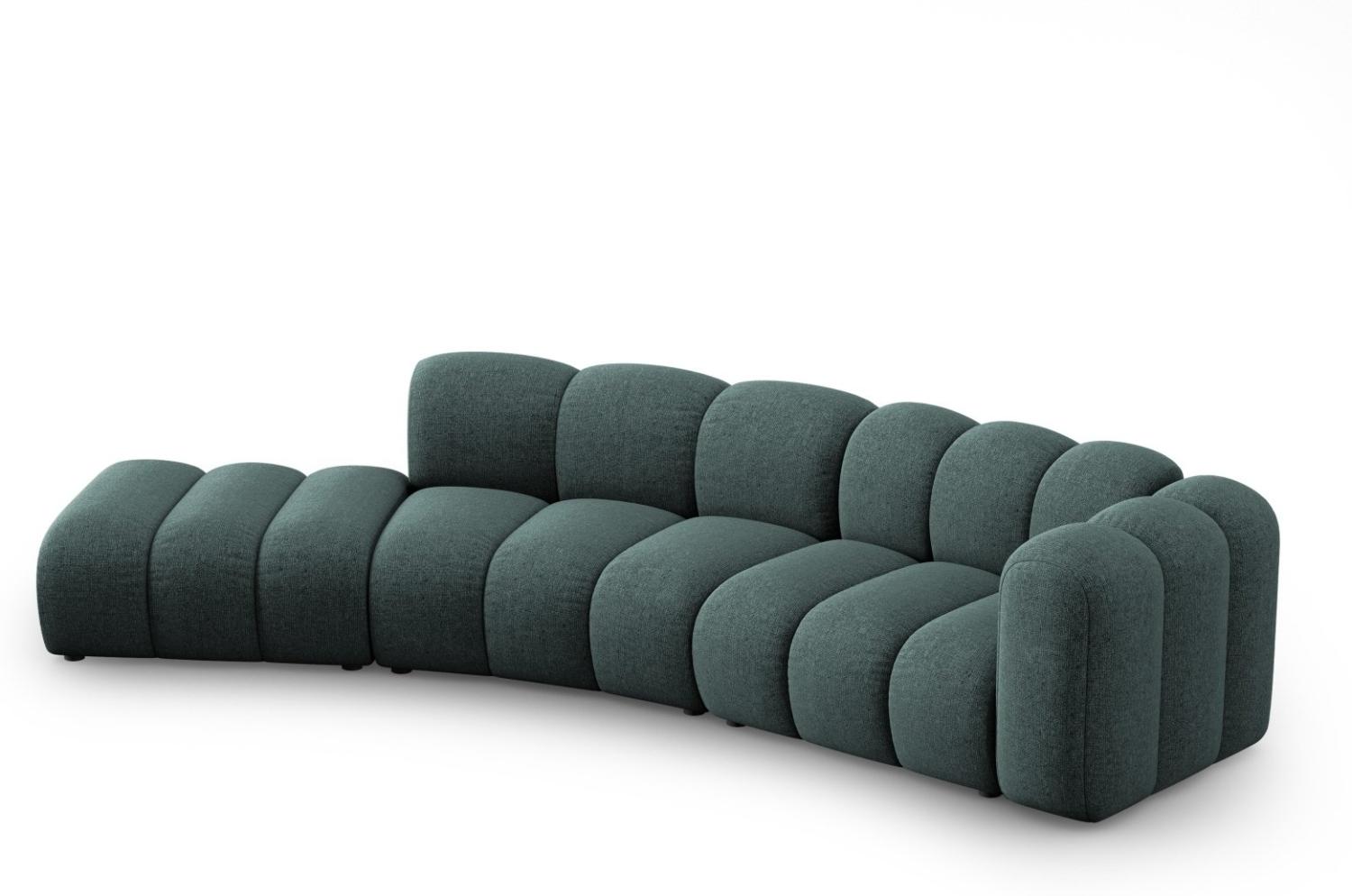 Micadoni Modulares Sofa Lupine 5-Sitzer Links Chenille Petrol Bild 1