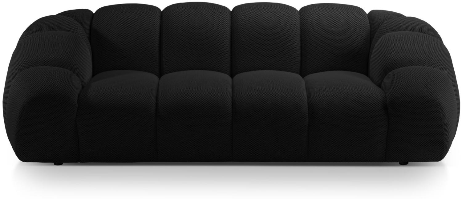 Micadoni Sofa Diana 3-Sitzer 3D-Stoff Schwarz Bild 1