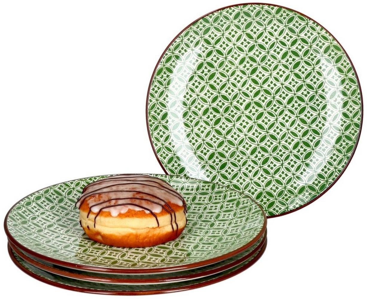 Lime Sao 4er Set Kuchenteller Ø21,5 cm grünes Dekor Dessert Porzellan Ritzenhoff Bild 1