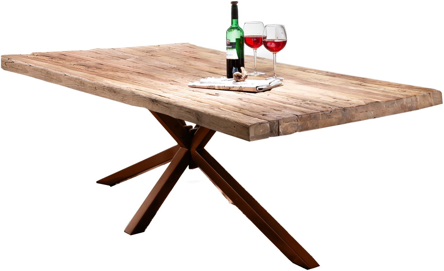 Esstisch 240x100 Teak Metall Holztisch Esstisch Speisetisch Küchentisch Küche Bild 1