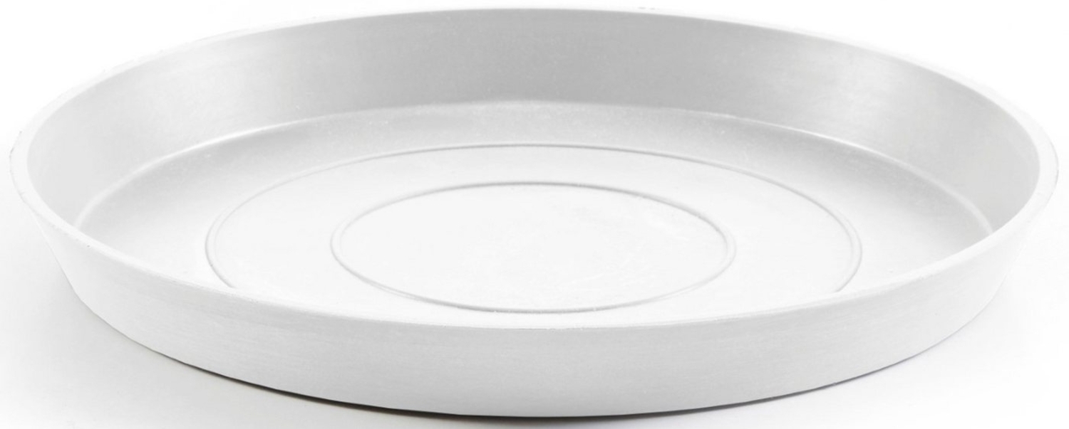 ECOPOTS Topfuntersetzer Rund 25 Weiß, Zubehör für Ecopots Pflanzgefäße, für innen und außen: frostsicher, bruchsicher und lichtbeständig Bild 1