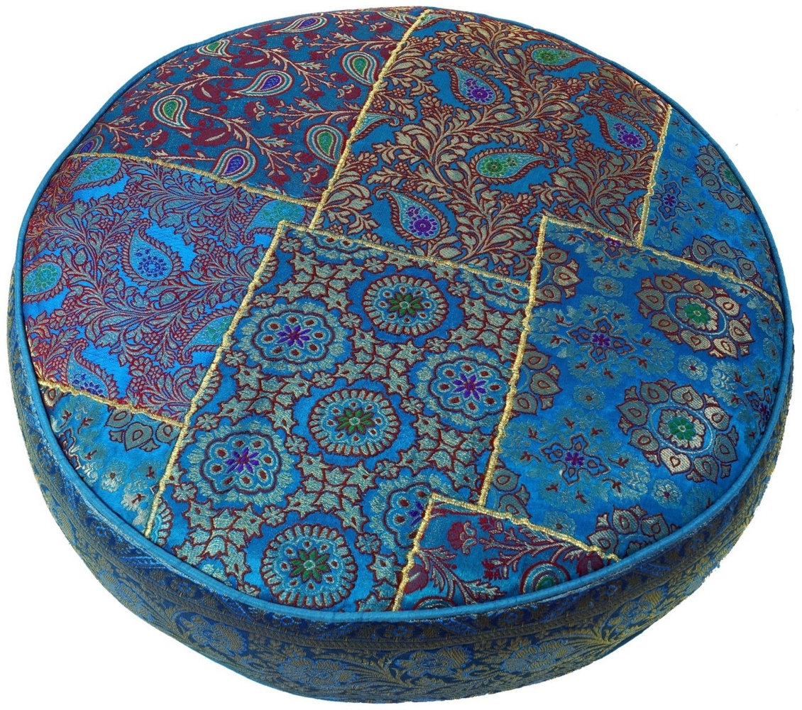 Guru-Shop Sitzkissen Orientalisches rundes Patchwork Kissen 50 cm,.. Bild 1