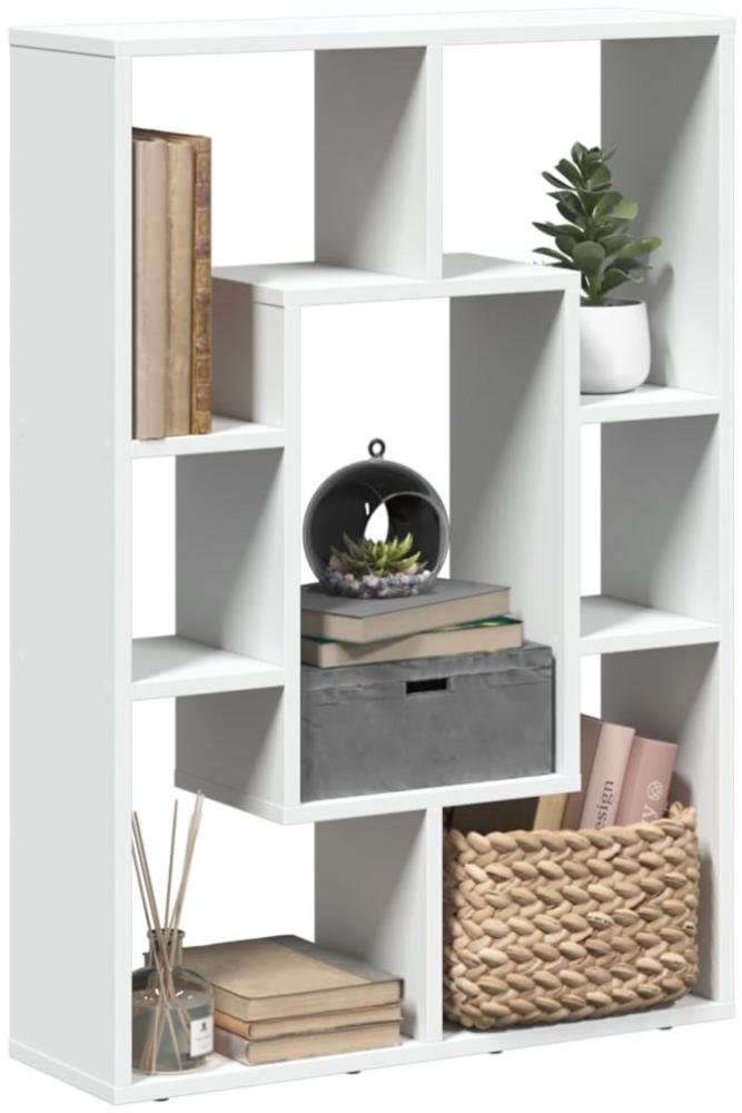 vidaXL Bücherregal Weiß 63x20x90 cm Holzwerkstoff 858138 Bild 1