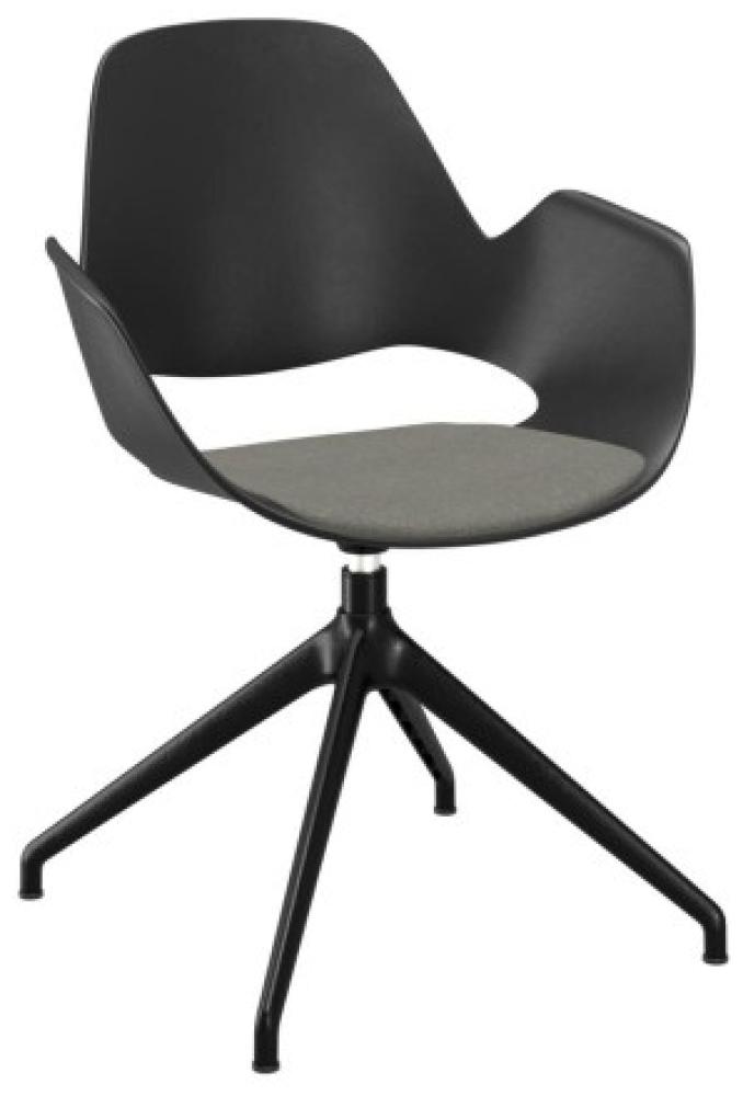 Schreibtischstuhl FALK Aluminium schwarz hellgrau Bild 1