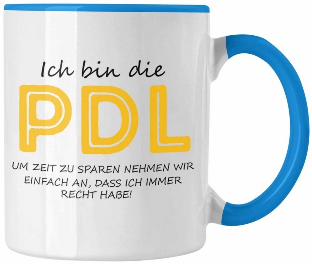 Trendation Tasse Lustige Tasse PDL Geschenkidee für Pflegedienstleitungen Krankenhaus Bild 1