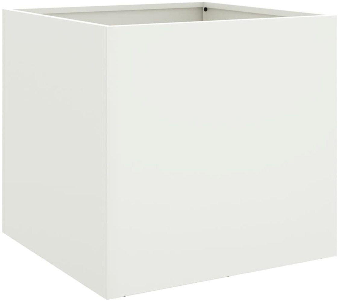 vidaXL Pflanzkübel Weiß 49x47x46 cm Stahl 841561 Bild 1