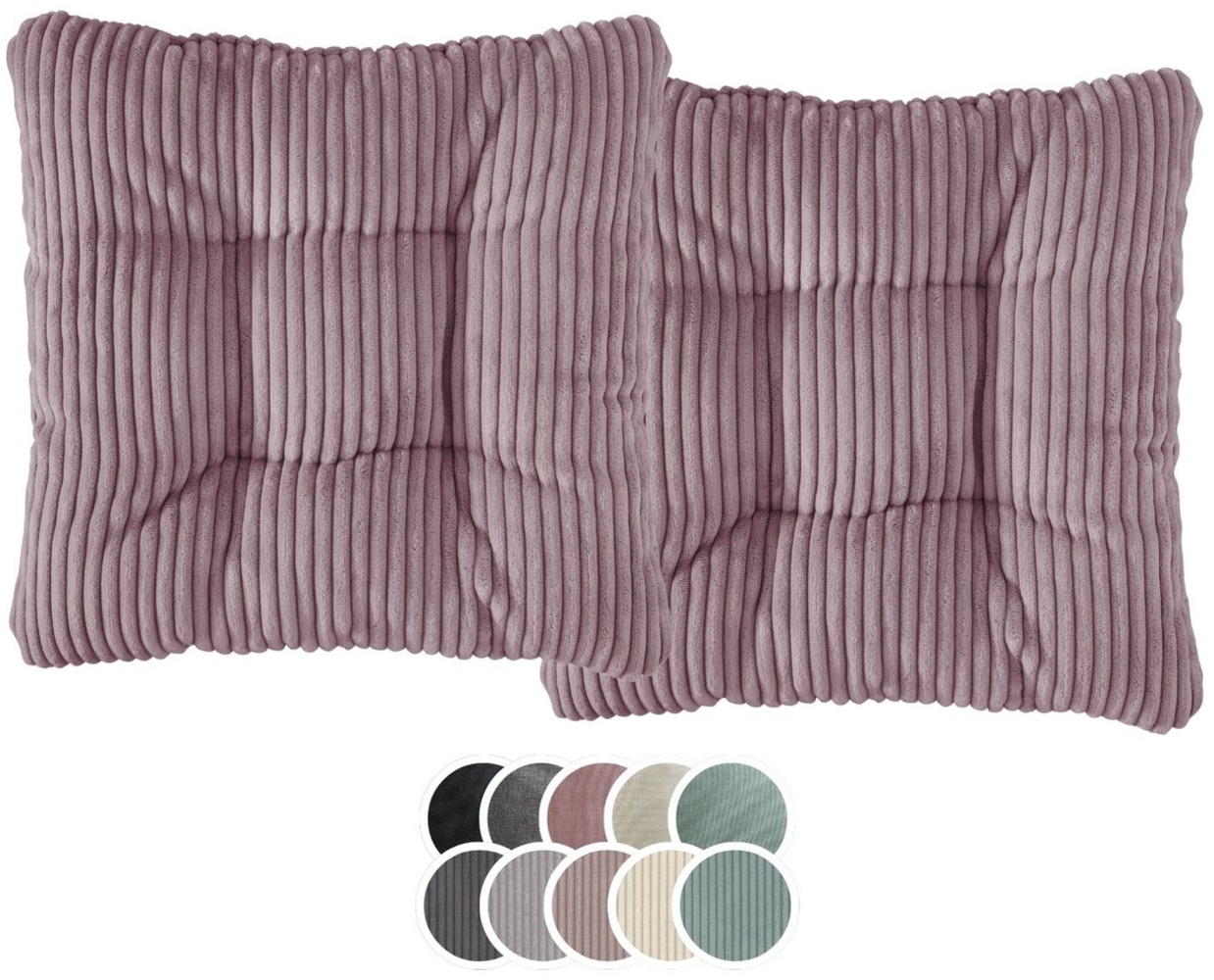 XDREAM Stuhlkissen Sitzkissen Set (2er & 4er) für Stühle und Bänke, robuste Polsterauflage für indoor und outdoor, 38x38x6 cm Bild 1